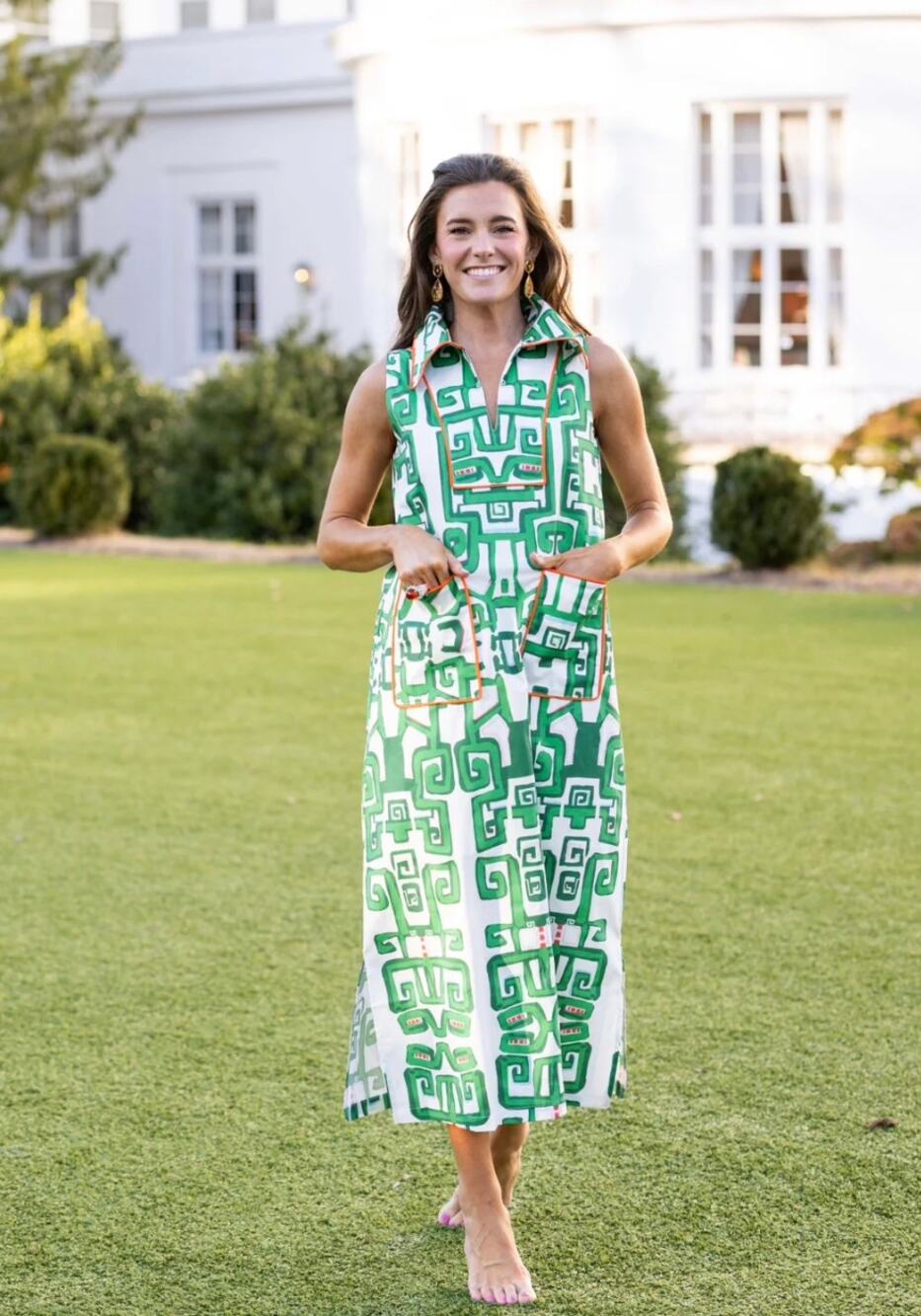 NWT House of MBR Green Heiress Cassidy Maxi Dress size 3 (XL)